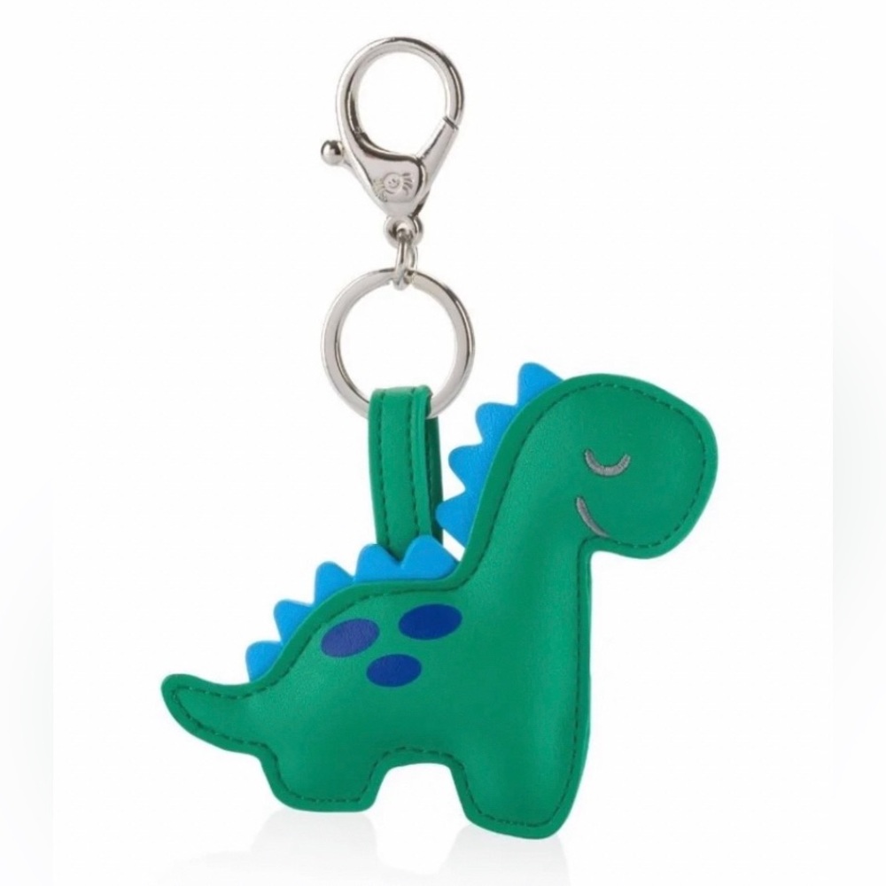 Itzy Ritzy Green Dinosaur Puffy Clip Key Chain, NWT